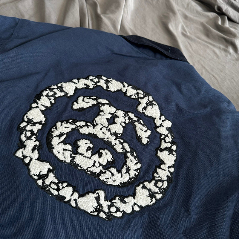 Denim Tears x Stussy Never Renege Canvas Work Jacket Navy/Black