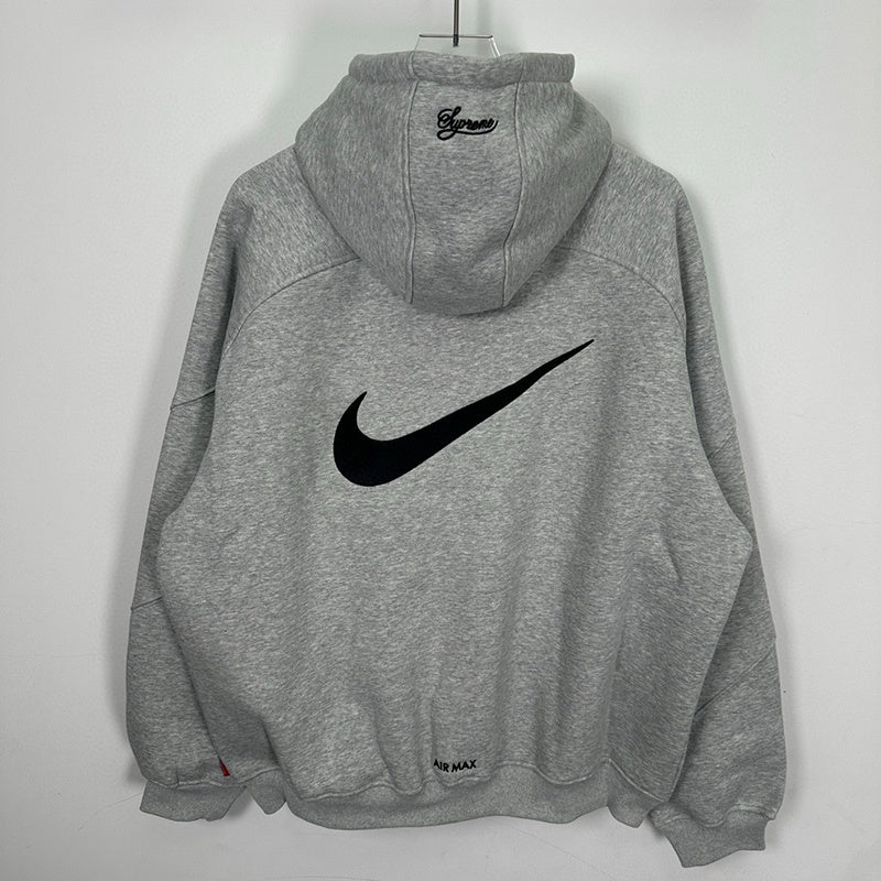 Supreme Nike Zip Up Hooded Sweatshirt Heather Grey