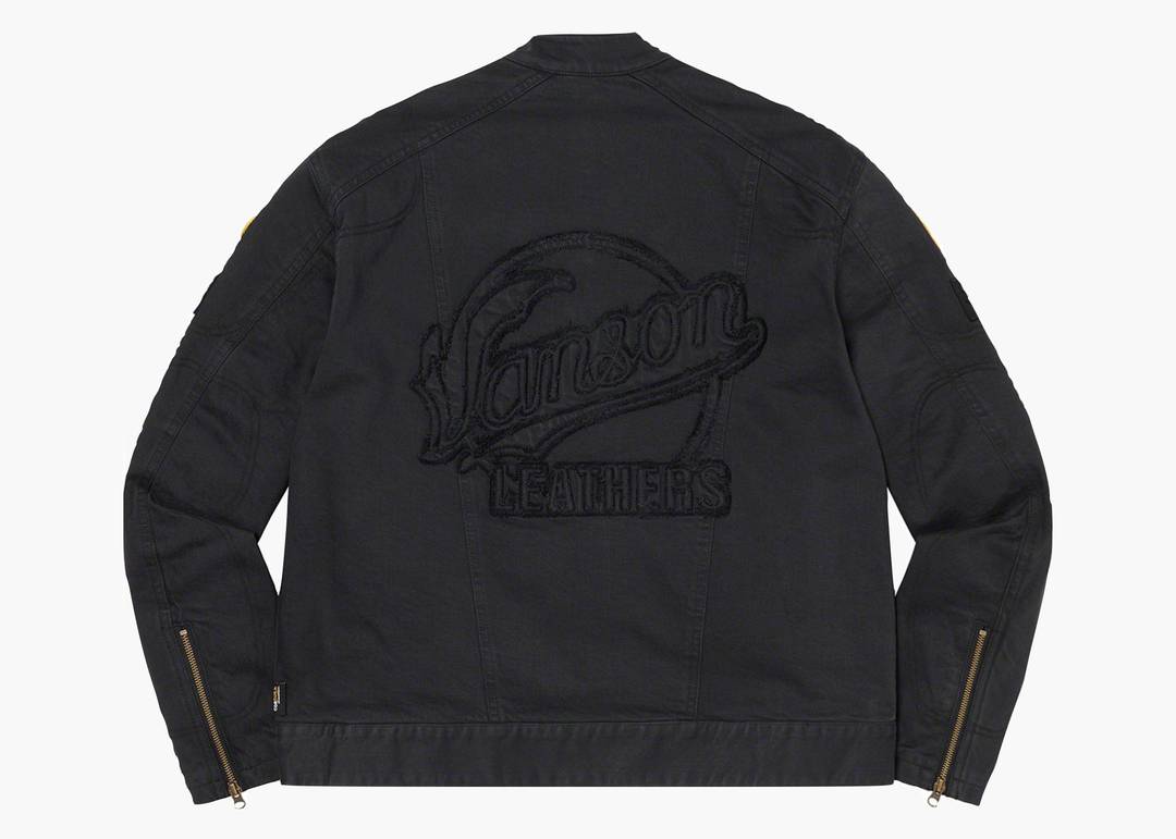 Supreme Vanson Leathers Cordura Cotton Jacket Black
