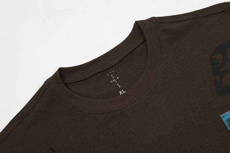 Travis Scott Cactus Jack For Fragment Hiroshi T Shirt Brown Pepper