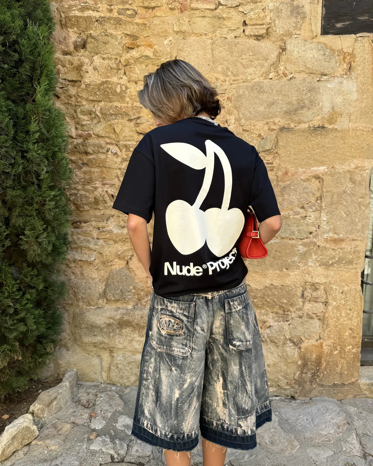 Nude Project Cherry Logo Black T-Shirt