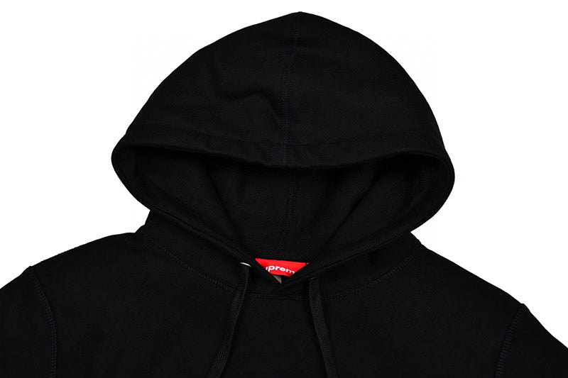 Supreme Satin Applique Hooded Sweatshirt (FW24) Black