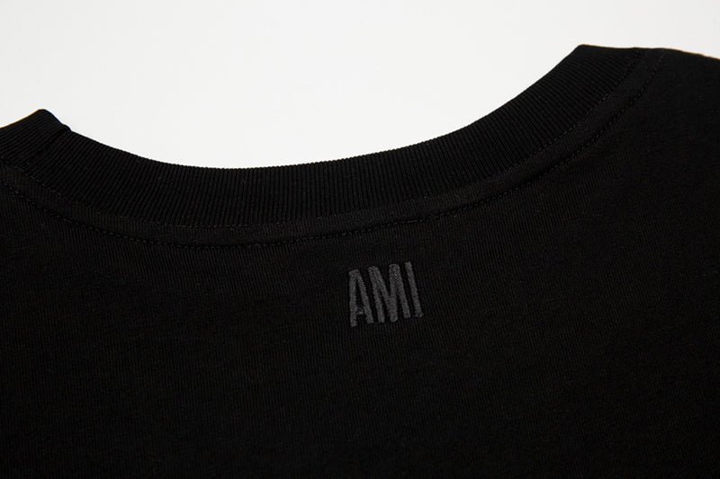 AMI PARIS SSENSE Exclusive Ami de Cœur T-Shirt Black Red