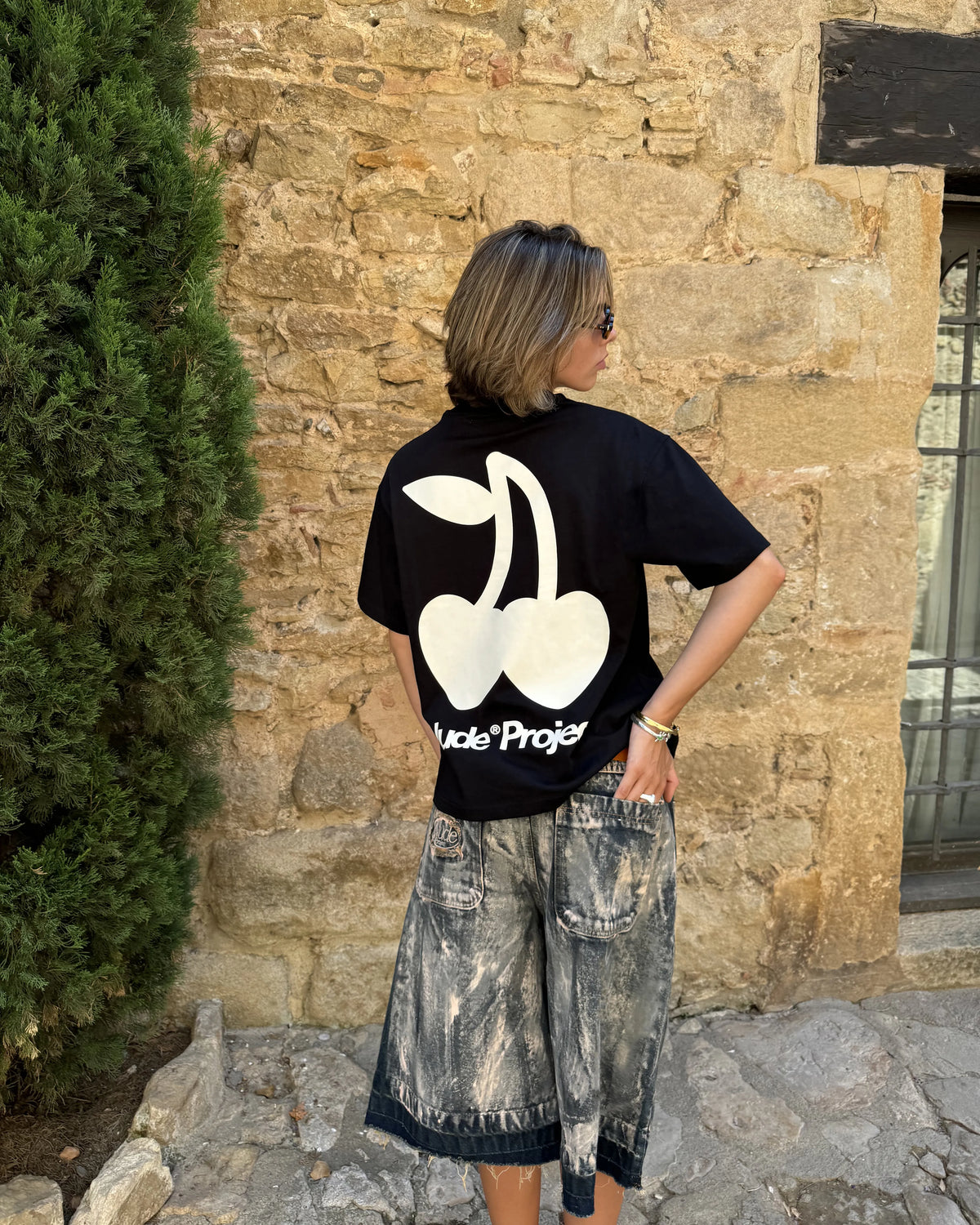 Nude Project Cherry Logo Black T-Shirt