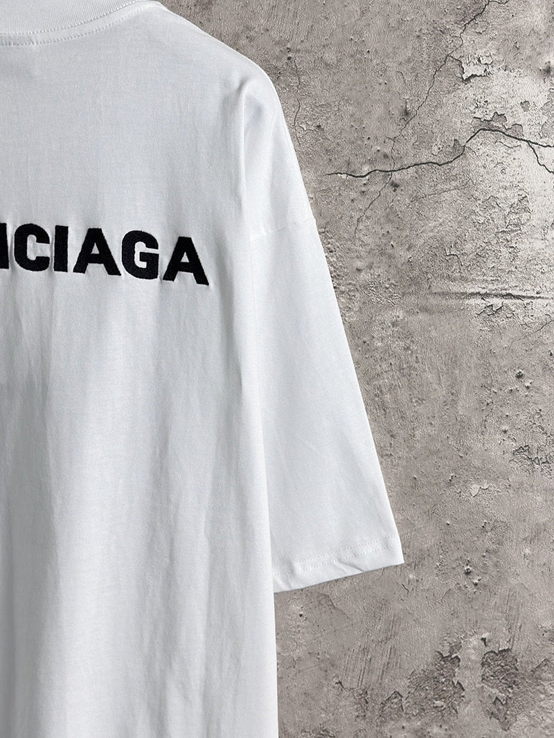 Balenciaga Back T-shirt Medium Fit in Off White