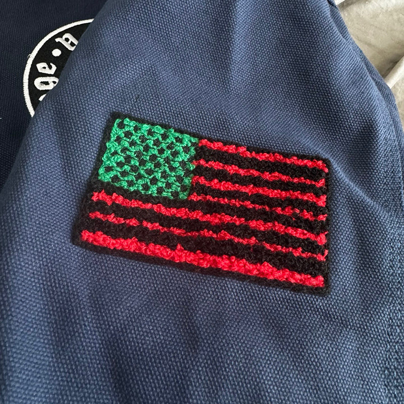 Denim Tears x Stussy Never Renege Canvas Work Jacket Navy/Black