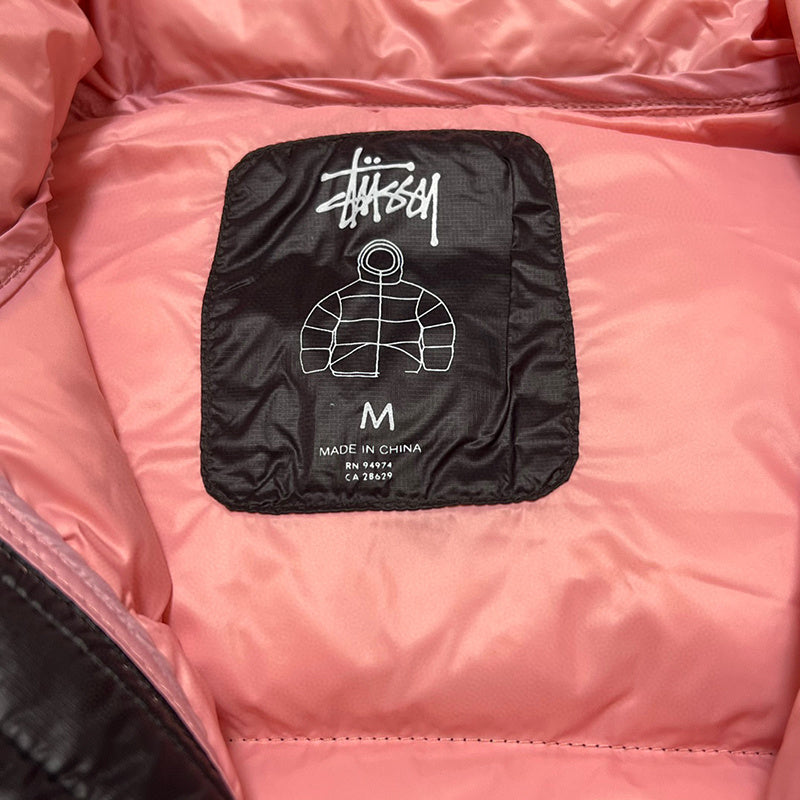 Stussy Micro Ripstop Down Parka Jacket Black Pink