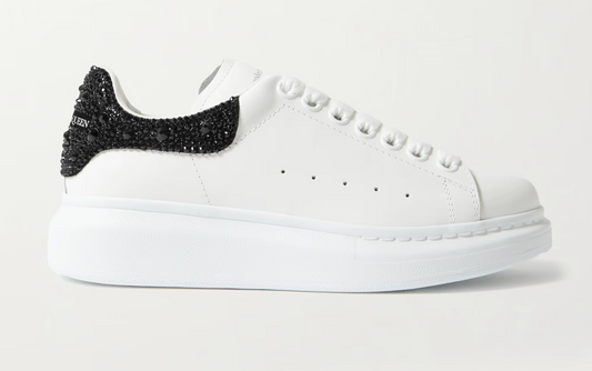 Alexander McQueen Oversized Sneaker 'Crystal White Black'