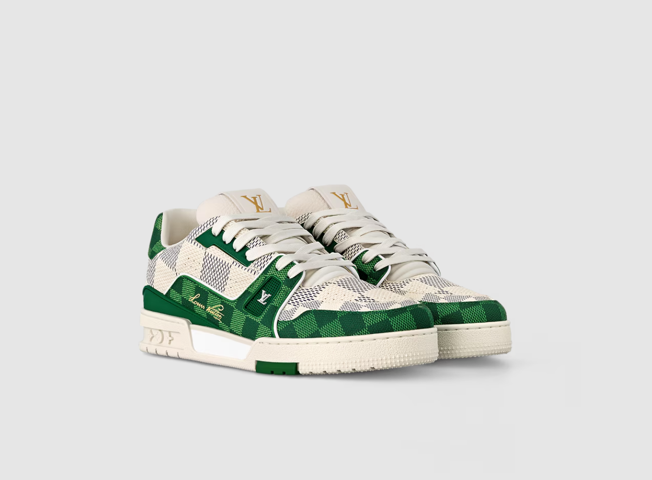 Louis Vuitton LV Trainer Damier White Green