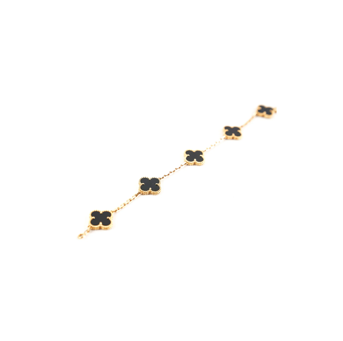 Van Cleef Vintage Alhambra bracelet, 5 motifs Onyx