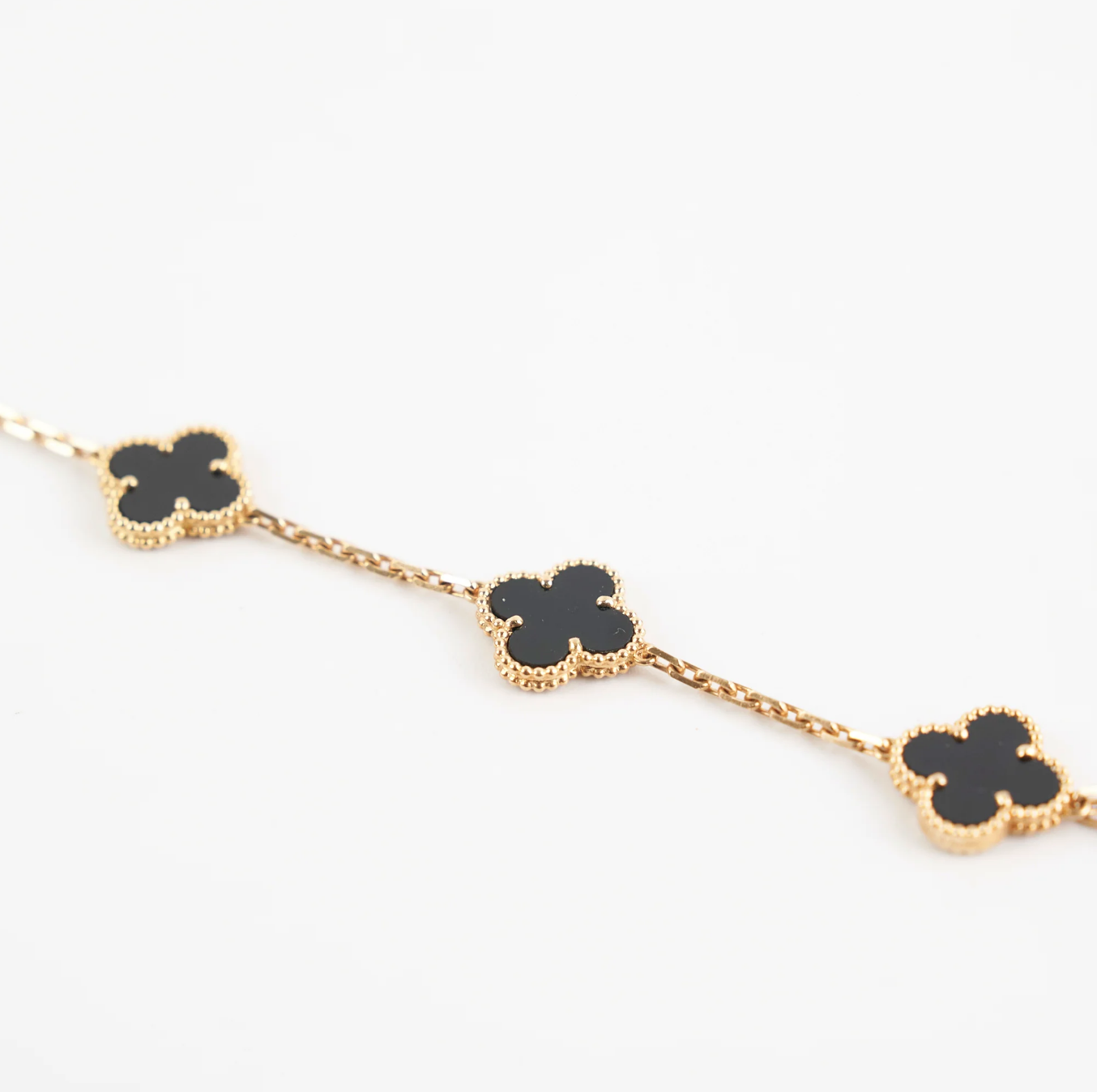 Van Cleef Vintage Alhambra bracelet, 5 motifs Onyx