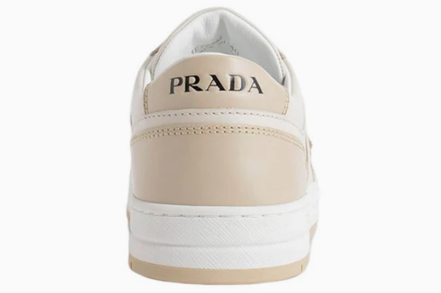 PRADA Downtown Leather Sneakers 'Beige'