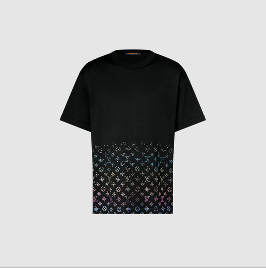 Louis Vuitton Monogram Gradient Embellished Short-Sleeved Crewneck
