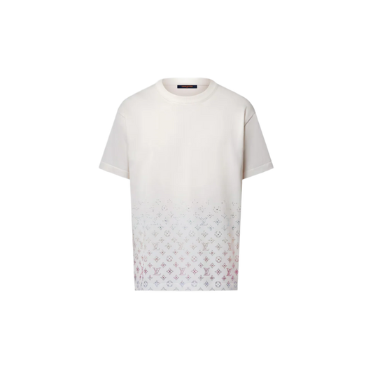 Louis Vuitton Monogram Gradient Embellished Short-Sleeved Crewneck White