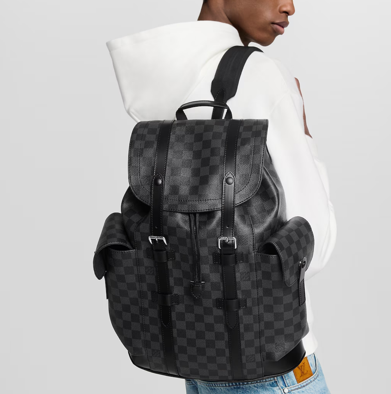 Louis Vuitton Christopher MM Damier Graphite Canvas Backpack