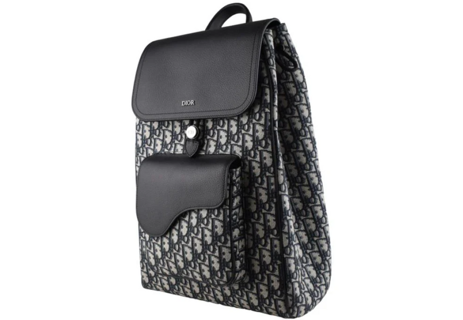 Dior  Oblique Beige Saddle Backpack