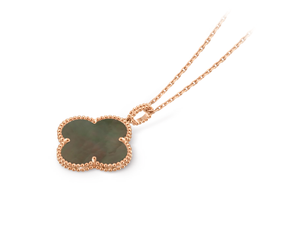 Van Cleef Magic Alhambra long necklace, 1 motif rose gold, Mother-of-pearl