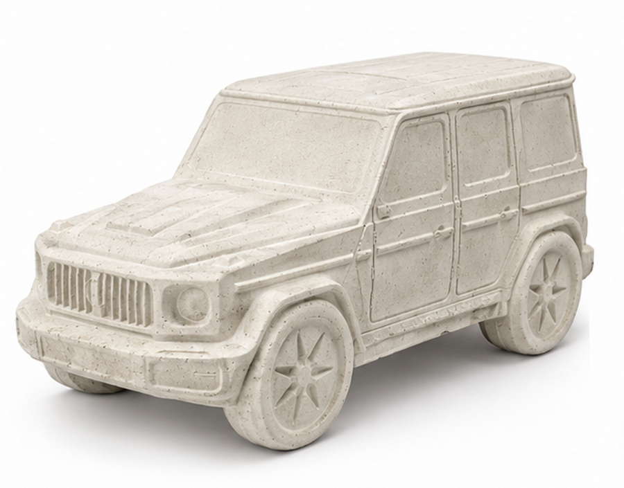 Mercedes G-Class concrete sculpture