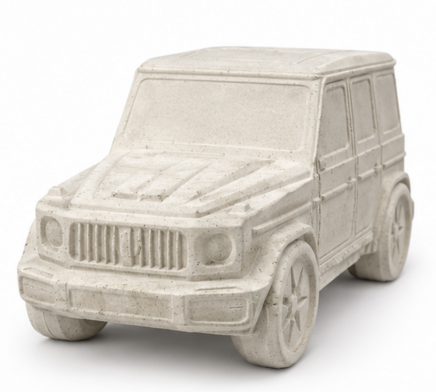 Mercedes G-Class concrete sculpture