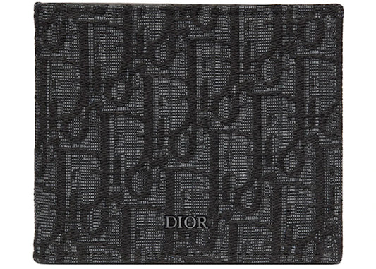 Dior Oblique Jacquard Wallet Black