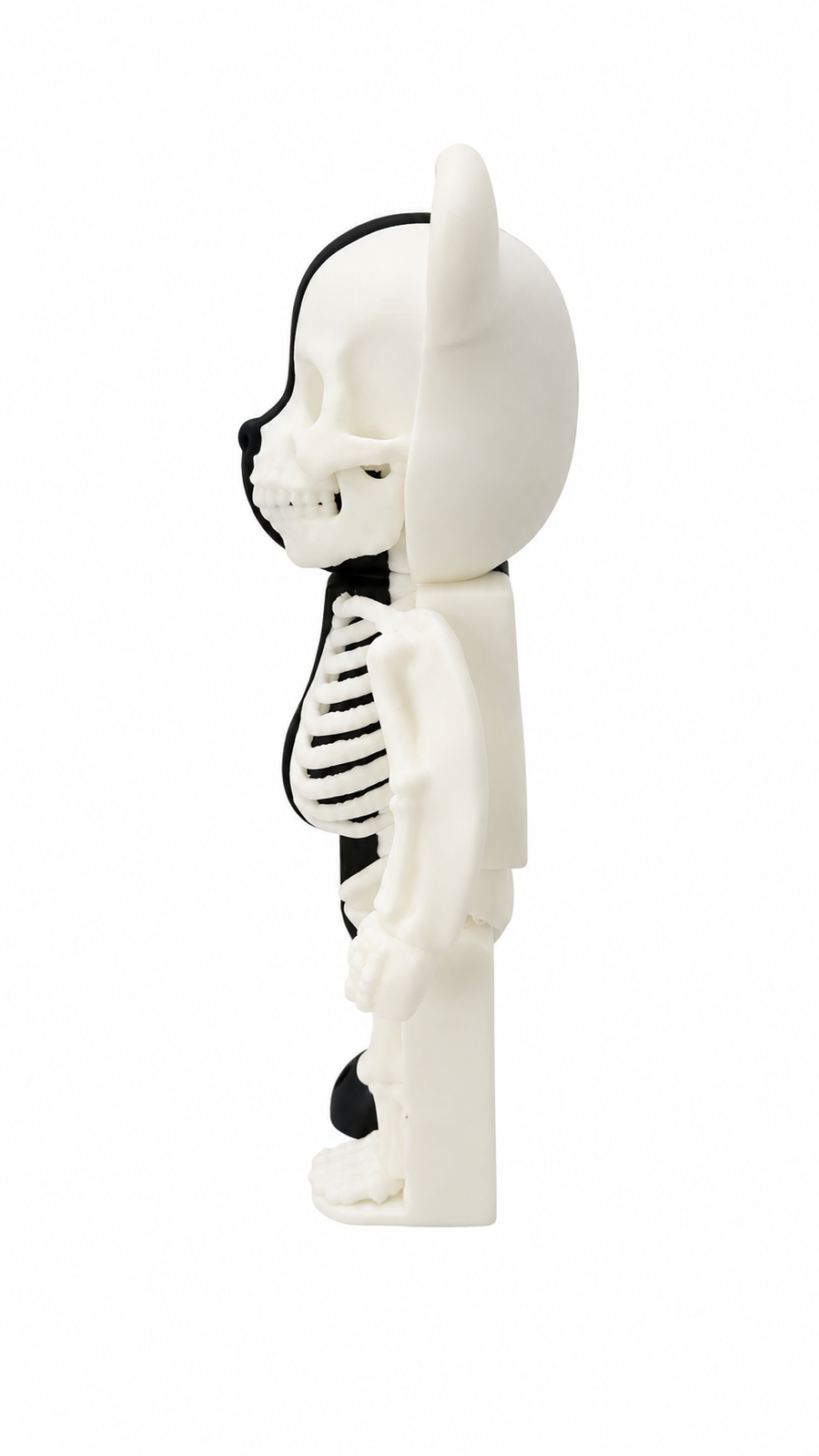 Bearbrick Skeleton Half B&W
