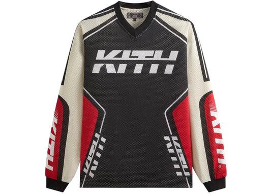 Kith Moto Mesh Long Sleeve Donovan Tee Black