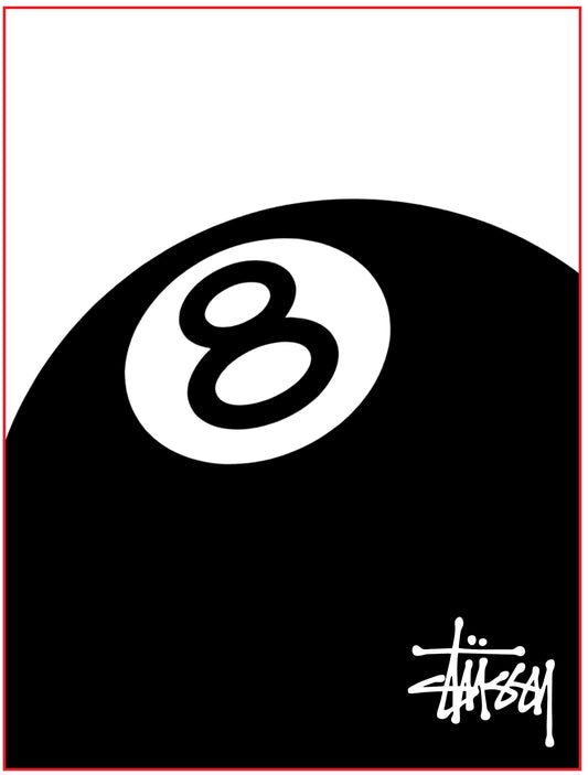 Stussy #3 '8 Ball' Artwork Print Wall Art Pictures for Living Room Cuadros Decor