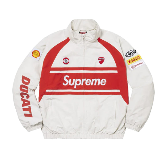 Supreme Ducati Track Jacket Light Grey