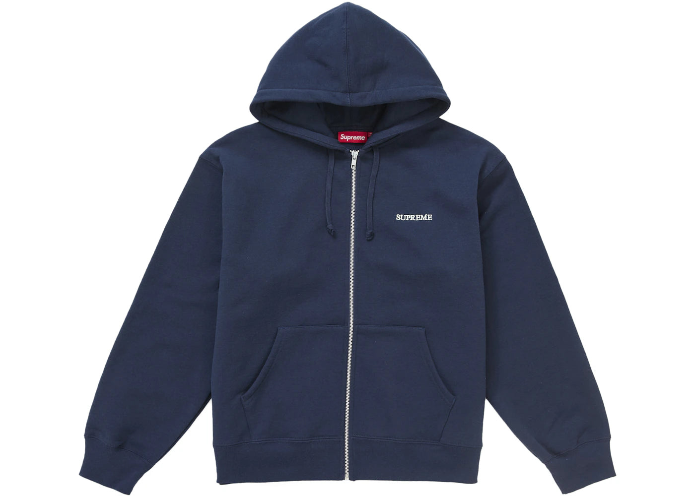 Supreme IDGAF Zip Up Hooded Sweatshirt Navy