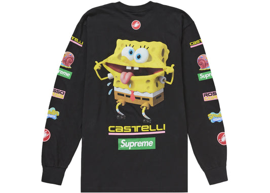 Supreme SpongeBob/Castelli Racing L/S Tee Black