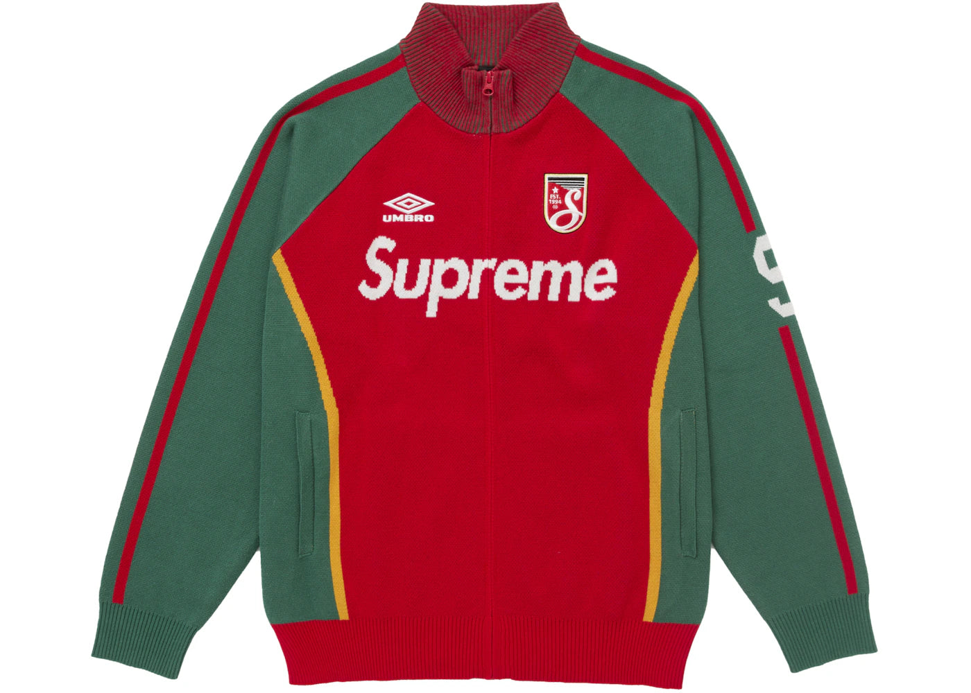 Supreme Umbro Zip Up Sweater Red
