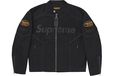 Supreme Vanson Leathers Cordura Cotton Jacket Black