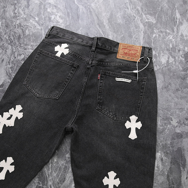 Chrome Hearts Cross Pants Black