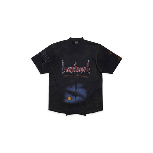 Balenciaga Paris Moon T-shirt Oversized in Black Faded