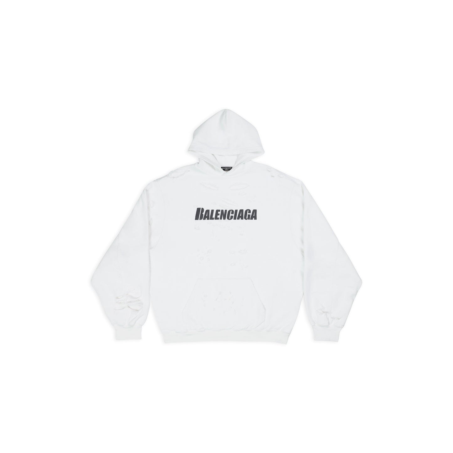 Balenciaga Destroyed Hoodie white