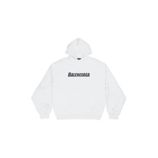 Balenciaga Destroyed Hoodie white