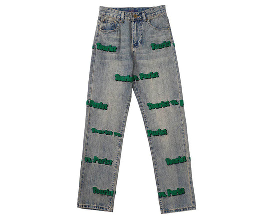 Louis Vuitton Tourist VS Purist Tuffetage Denim Pants Green