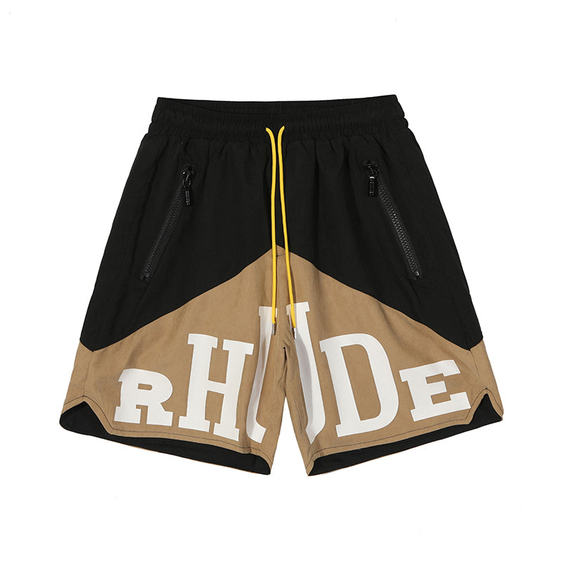Rhude Cupro Yachting Shorts Black/Brown