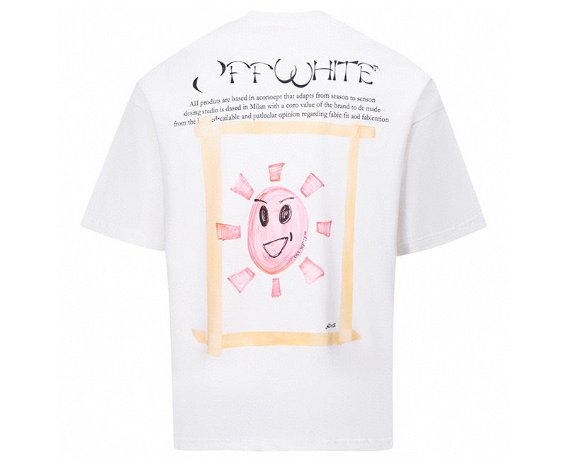 OFF-WHITE Sun Moon T Shirt White