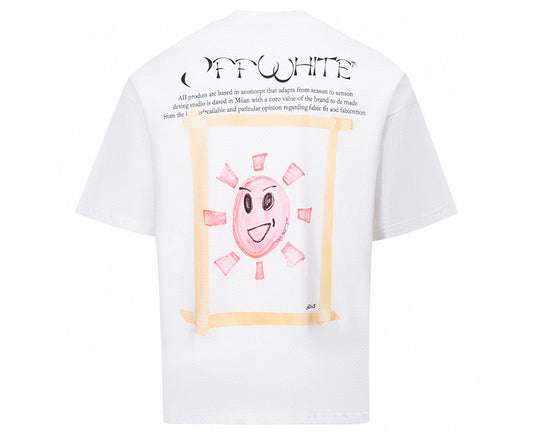 OFF-WHITE Sun Moon T Shirt White