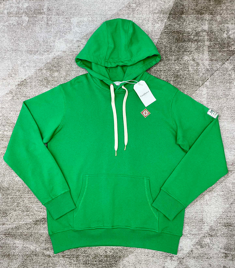 Casablanca Embroidered CC Patch Hoodie Green