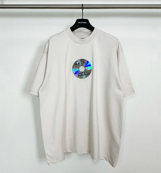 Balenciaga Valentinstag-CD T-Shirt White