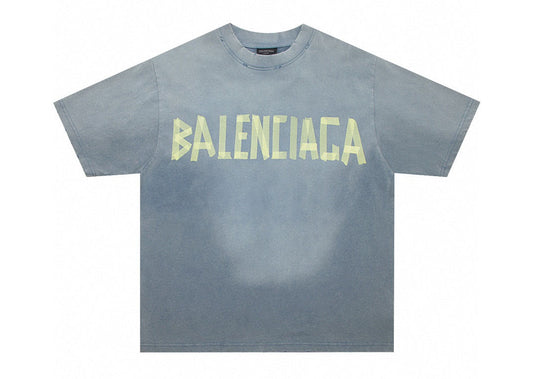 Balenciaga Tape Type Medium Fit T-Shirt Grey