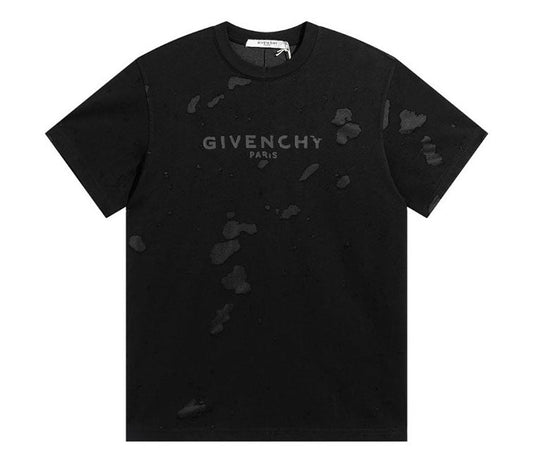 Givenchy Distressed Logo Printed Oversized T-Shirt Black