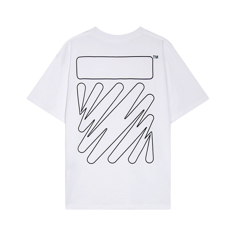 OFF-WHITE Tshirt Wave Outline Diag White