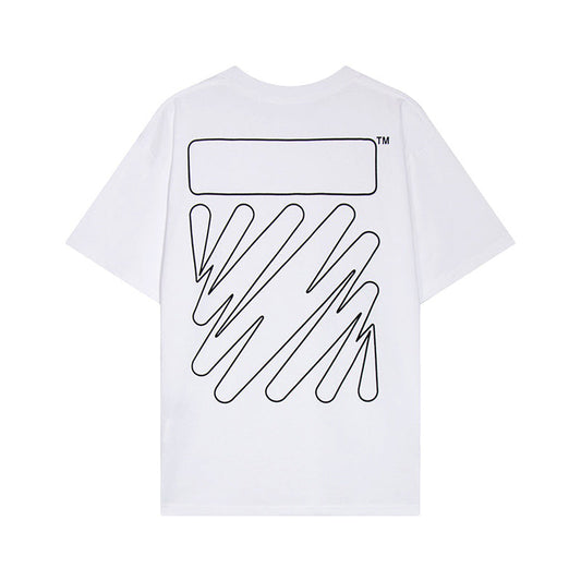 OFF-WHITE Tshirt Wave Outline Diag White