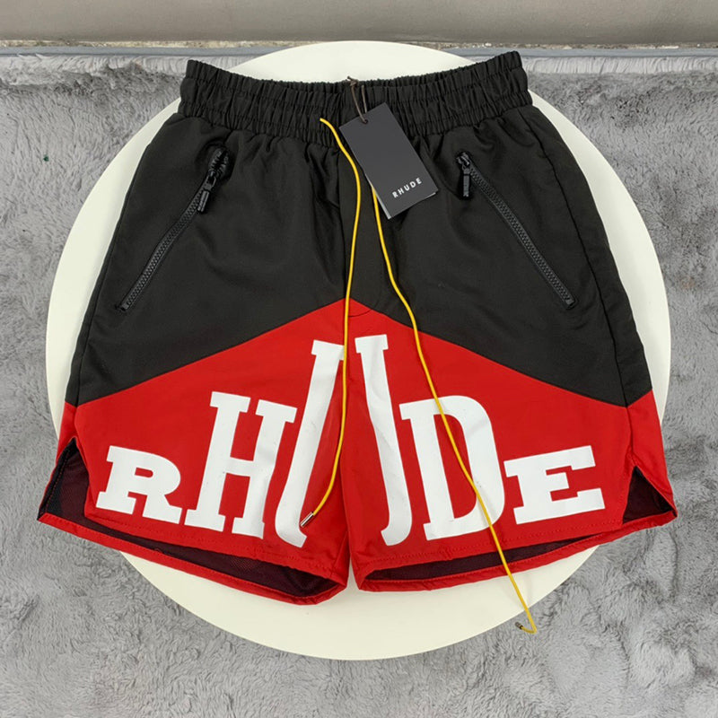 Rhude Cupro Yachting Shorts Black/Red