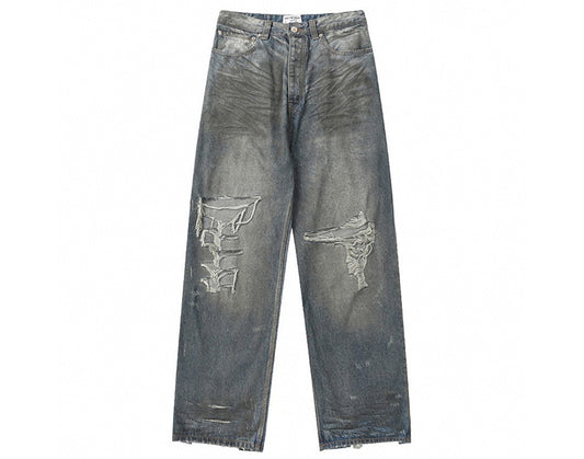 Balenciaga Mud Oil Spilled Denim Baggy Version