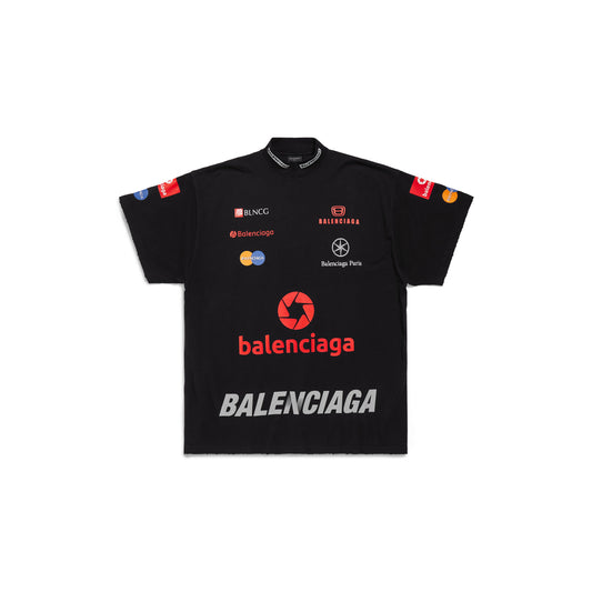 Balenciaga Top League Cotton T-shirt Black