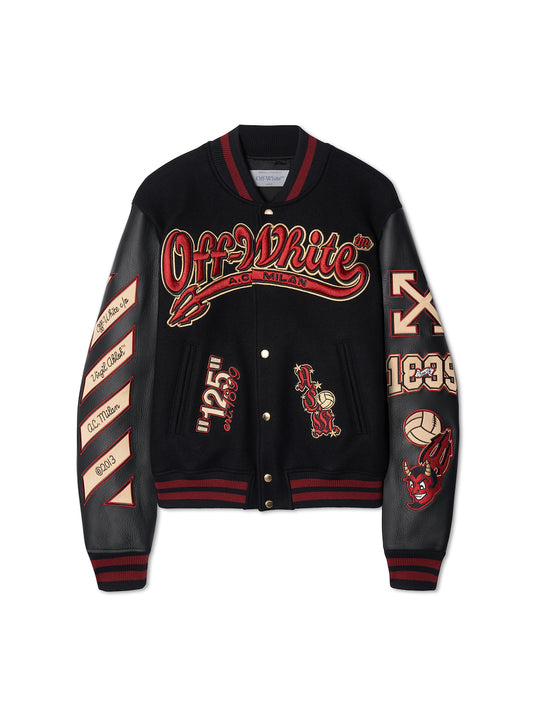 Off-White C/O Ac Milan Varsity in black